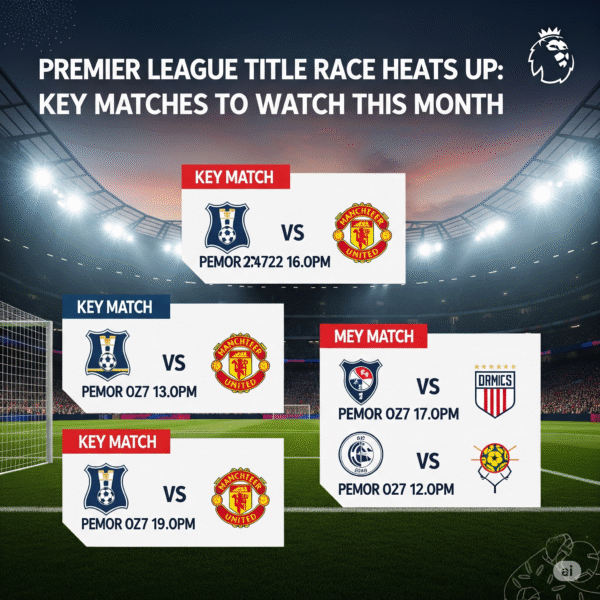 Premier League Title Race Heats Up: Key Matches to Watch This Month